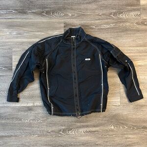 Umbro Black Windbreaker Jacket with White Piping